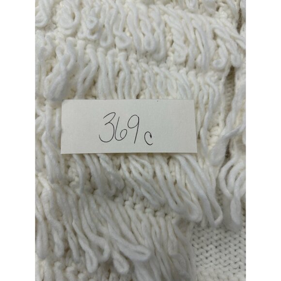 Rampage Womens Sleeveless White Fringe Knit Sweater Vest SZ Large - Picture 9 of 9